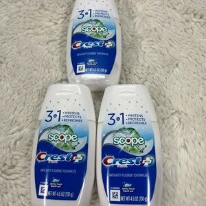 3 Crest Complete Plus Scope 3-In-1 Whitening Toothpaste Gel 4.6 oz EXP 11/2026